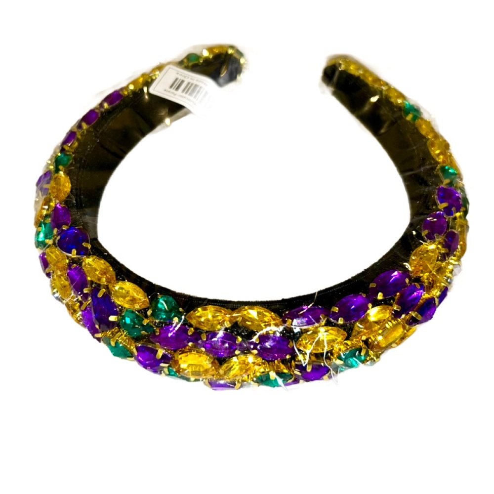 Mardi Gras Rhinestone Headband